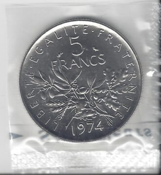 5 FRANCS ROTY 1974 S FDC