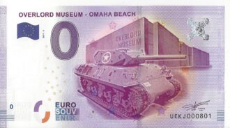 14 COLLEVILLE SUR MER OVERLOD MUSEUM OMAHA BEACH BILLET SOUVENIR 0 EURO 2017-2 NEUF
