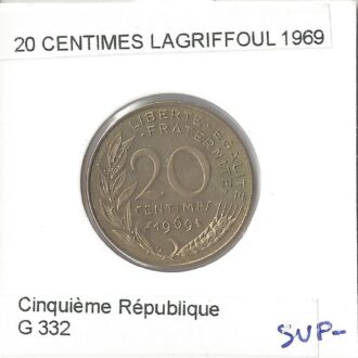20 CENTIMES LAGRIFFOUL 1969 SUP-
