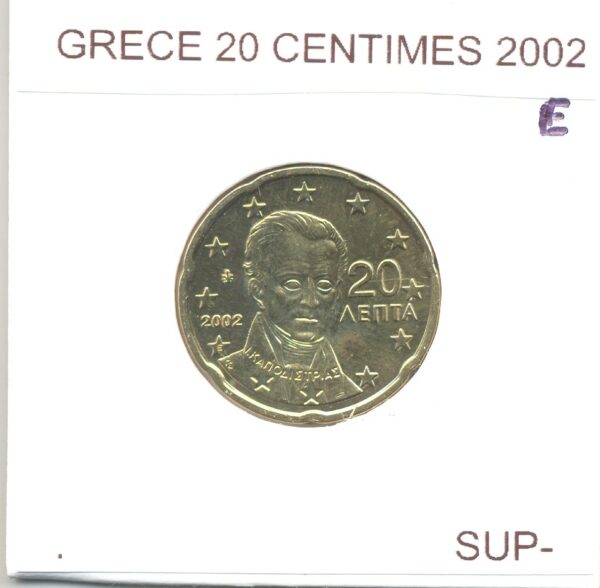 GRECE 2002 E 20 CENTIMES SUP-