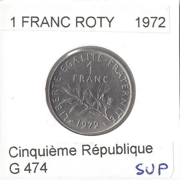 1 FRANC ROTY 1972 SUP