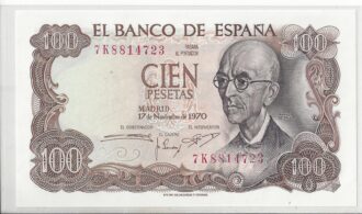Espagne SPAIN 100 PESETAS SERIE 7 K 17 11 1970 NEUF