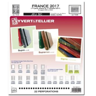 Yvert et Tellier FRANCE SC 2017 1ER SEMESTRE (jeux avec pochettes)