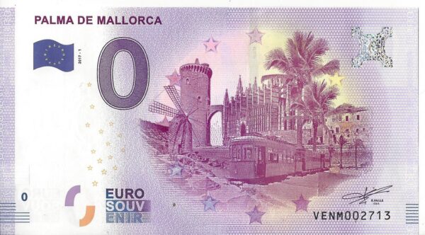 BALEARES PALMA DE MALLORCA BILLET SOUVENIR 0 EURO 2017-1 NEUF