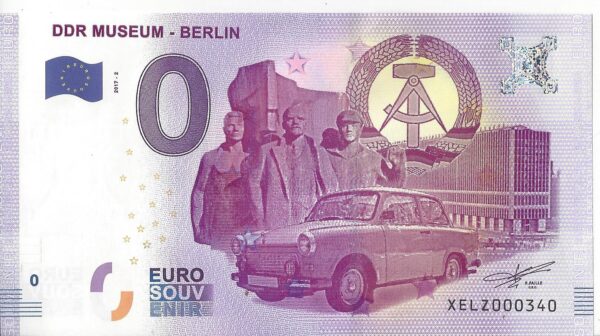ALLEMAGNE DDR MUSEUM BERLIN BILLET SOUVENIR 0 EURO TOURISTIQUE 2017-2 NEUF