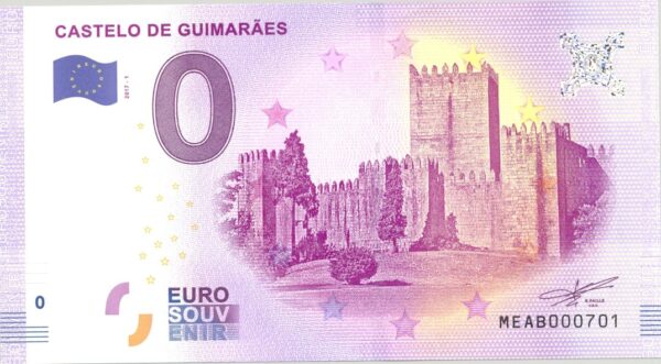 PORTUGAL CASTELO DE GUIMARAES 0 EURO BILLET SOUVENIR TOURISTIQUE 2017-1 NEUF
