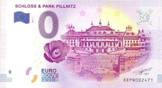 ALLEMAGNE SCHLOSS & PARK PILLNITZ BILLET SOUVENIR 0EURO TOURISTIQUE 2017-1 NEUF