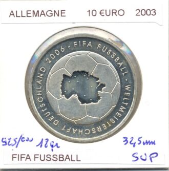 Allemagne 2003 10 EURO FIFA FUSSBALL SUP
