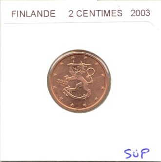 FINLANDE 2003 2 CENTIMES SUP