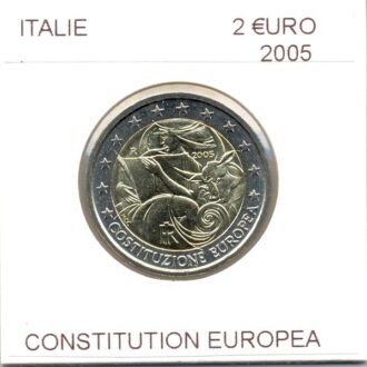 ITALIE 2005 2 EURO COMMEMORATIVE CONSTITUTION EUROPEA SUP