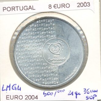 PORTUGAL 2003 8 EURO EURO 2004 SUP
