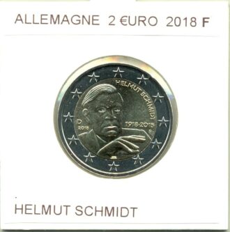 ALLEMAGNE 2018 F 2 EURO COMMEMORATIVE HELMUT SCHMIDT SUP