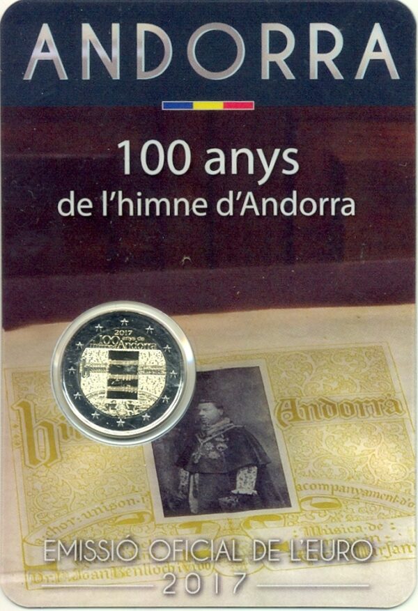 ANDORRE 2017 2 EURO 100 ANYS DE L HIMNE D ANDORRA BU