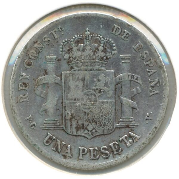 Espagne ( SPAIN ) 1 PESETA 1896 (96) PG-V TB