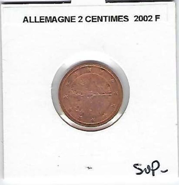 ALLEMAGNE 2002 F 2 CENTIMES SUP-