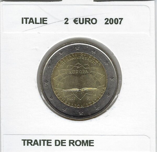 ITALIE 2007 2 EURO COMMEMORATIVE TRAITE DE ROME SUP-