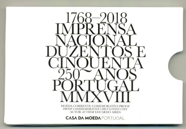 PORTUGAL 2018 2 EURO COMMEMORATIVE 250 ANS B.E