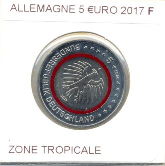 ALLEMAGNE 2017 F 5 EURO ZONE TROPICALE SUP