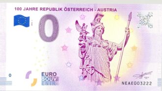 AUTRICHE 2018-1 100 JAHRE REPUBLIK OSTERREICH-AUSTRIA BILLET SOUVENIR 0 EURO TOURISTIQUE NEUF