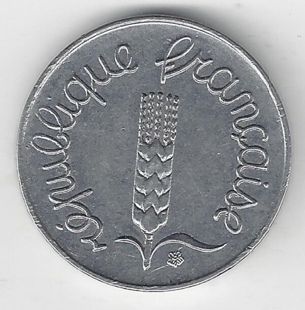 FRANCE 1 CENTIME INOX 1962 AVERS ECRITURE GRASSE SUP