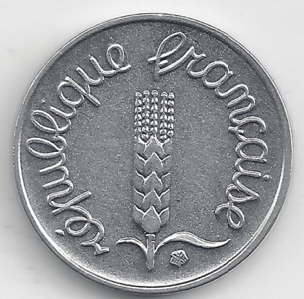 FRANCE 1 CENTIME INOX 1964 ECRITURE GRASSE AVERS SUP-