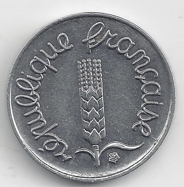 FRANCE 1 CENTIME INOX 1965 AVERS ECRITURE GRASSE SUP