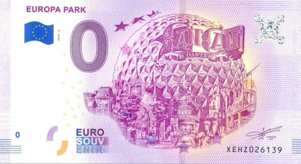 ALLEMAGNE 2018-3 EURO PARK CAN CAN BILLET SOUVENIR 0 EURO TOURISTIQUE NEUF