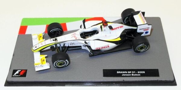 Brawn GP 01 Jenson Button 2009 F1 formule 1 voiture collection avec plexiglass