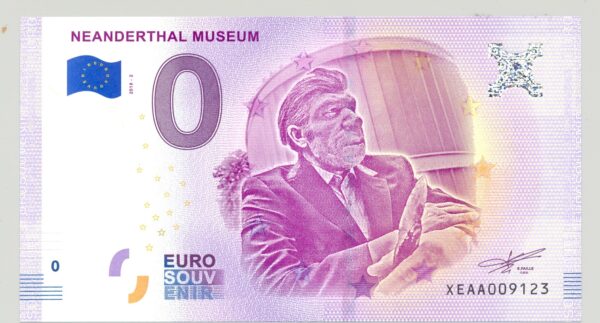 ALLEMAGNE 2018-2 NEANDERTHAL MUSEUM BILLET SOUVENIR 0 EURO TOURISTIQUE NEUF