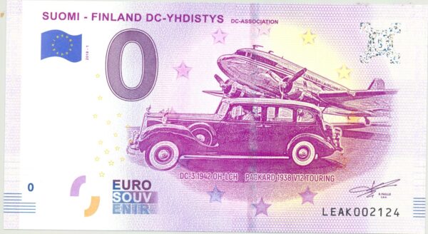 FINLANDE 2018-1 DC-YHDISTYS BILLET SOUVENIR 0 EURO TOURISTIQUE NEUF