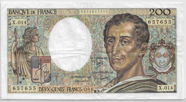 FRANCE 200 Francs MONTESQUIEU 1983 X.014 TTB