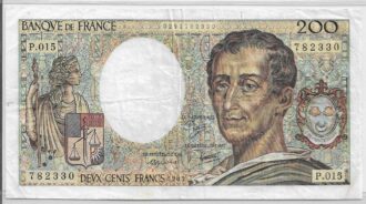 FRANCE 200 Francs MONTESQUIEU 1983 P.015 TTB