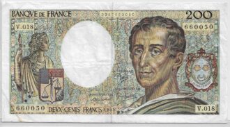 FRANCE 200 Francs MONTESQUIEU 1983 V.018 TTB