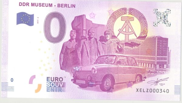ALLEMAGNE 2017-2 MUSEUM BERLIN BILLET SOUVENIR 0 EURO TOURISTIQUE NEUF