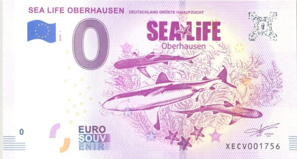 ALLEMAGNE 2018-1 SEA LIFE OBERHAUSEN BILLET SOUVENIR 0 EURO TOURISTIQUE NEUF