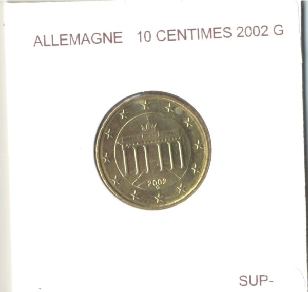 Allemagne 2002 G 10 CENTIMES SUP-