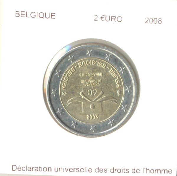 Belgique 2008 2 EURO COMMEMORATIVE DECLARATION DES DROITS DE L HOMME SUP-