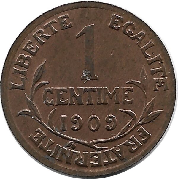 FRANCE 1 CENTIME DUPUIS 1909 TTB+