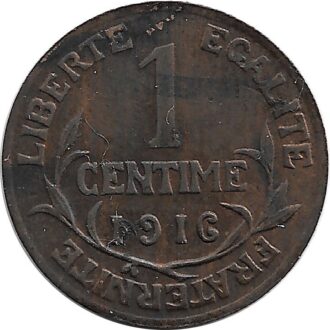 FRANCE 1 CENTIME DUPUIS 1916 TTB+