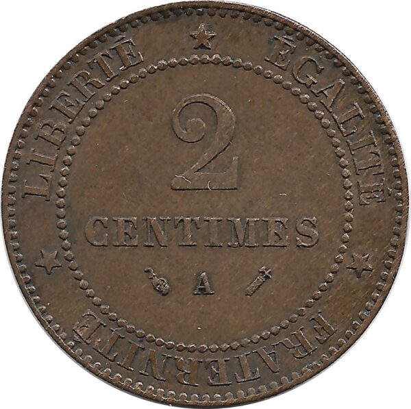 FRANCE 2 CENTIMES CERES 1892 A SUP