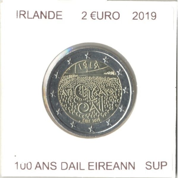 IRLANDE 2019 2 EURO COMMEMORATIVE 100 ANS DAIL EIREANN SUP