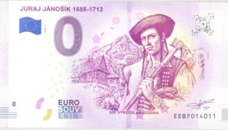 SLOVAQUIE 2018-1 JURAJ JANOSIK 1688-1713 BILLET SOUVENIR 0 EURO TOURISTIQUE NEUF