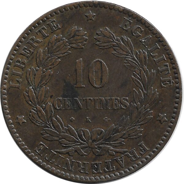 FRANCE 10 CENTIMES CERES 1873 K TTB