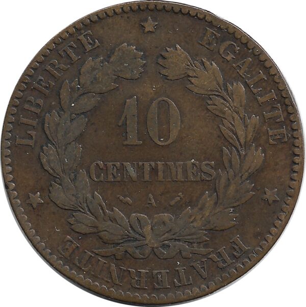 FRANCE 10 CENTIMES CERES 1884 A TB+