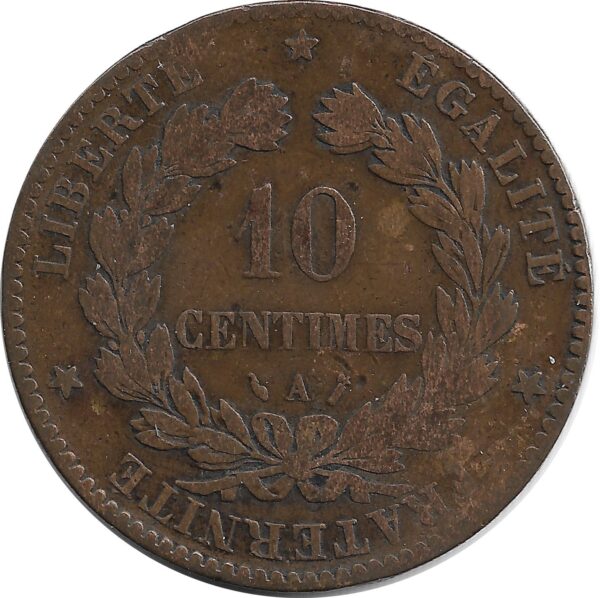 FRANCE 10 CENTIMES CERES 1885 A TB-