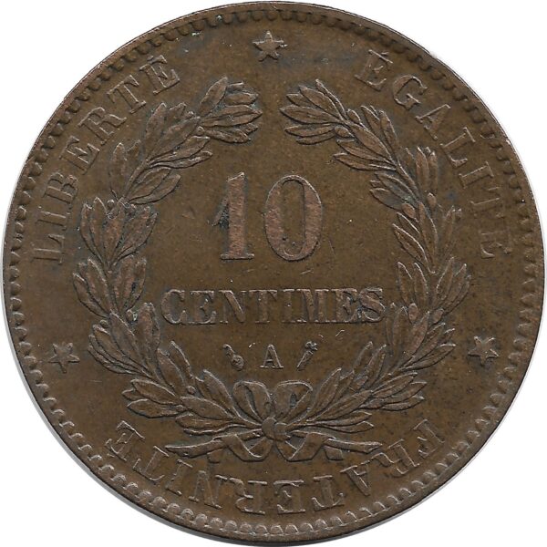FRANCE 10 CENTIMES CERES 1885 A TTB+