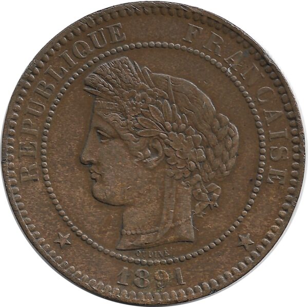 FRANCE 10 CENTIMES CERES 1891 A SUP-