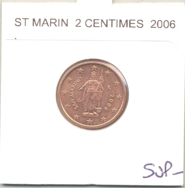 SAINT MARIN 2 CENTIMES 2006 SUP-