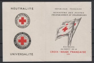 15 + 5 Francs - FRANCE Carnet croix rouge - 1955 - Yvert 2004 - Neuf