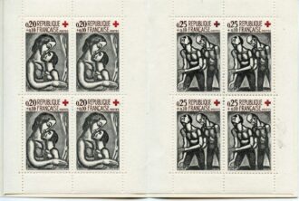 0.20 + 0.10 et 0.25 + 0.10 Francs - FRANCE Carnet croix rouge - 1961 - Yvert 2010 - Neuf
